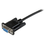 StarTech.com 1 m svart DB9 RS232 seriell nollmodemskabel F/F