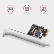 Axagon PCES-SJ2 nätverkskort/adapters Intern SATA