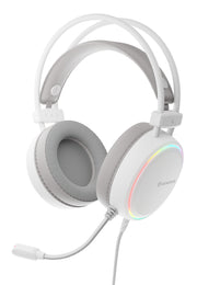 GENESIS NSG-2308 hörlur och headset Kabel Huvudband Spela USB Type-A Vit