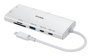 D-Link DUP-A01 gränssnittshubbar USB 3.2 Gen 1 (3.1 Gen 1) Type-C 10000 Mbit/s Vit
