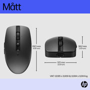 HP 715 laddningsbar mus för flera enheter
