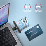 Axagon CRE-SMPC USB-C Smart card/ID card PocketReader läsare smarta kort inomhus USB