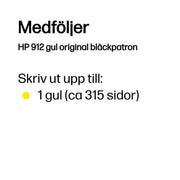 HP 912 gul original bläckpatron