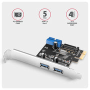 Axagon PCEU-232RS nätverkskort/adapters Intern USB 3.2 Gen 1 (3.1 Gen 1)