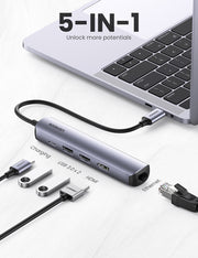 Ugreen 10919 dockningsstationer för bärbara datorer Kabel USB 3.2 Gen 1 (3.1 Gen 1)