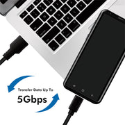 LogiLink CU0167 USB-kablar USB 3.2 Gen 1 (3.1 Gen 1) 0,5 m USB A USB C Svart