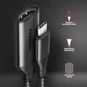 Axagon RVC-HI2M videokabeladapter 0,25 m USB Type-C HDMI Svart