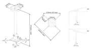 Multibrackets 1787 projektorfästen Tak Vit