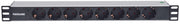 Intellinet 714037 grenuttag 8 AC-utgångar 1U Aluminium