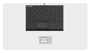 KeySonic KSK-3211ELU (DE) tangentbord Hem USB QWERTZ tyska Svart