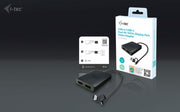 i-tec CADUAL4KDP videokabeladapter 0,27 m USB Type-A/USB Type-C 2 x DisplayPort Svart