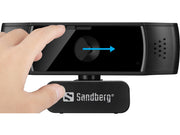 Sandberg 134-38 webbkameror 2,07 MP 1920 x 1080 pixlar USB 2.0 Svart