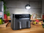 Tefal Dual Easy Fry & Grill EY905B Dubbel 8,3 l Fristående 2700 W Varmluftsfritös Grå
