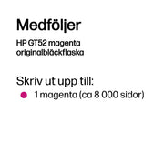 HP GT52 magenta originalbläckflaska