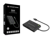 Conceptronic BIAN01B läsare smarta kort inomhus USB 3.2 Gen 1 (3.1 Gen 1) Svart