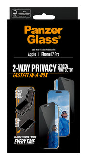 PanzerGlass 2-Way Privacy Screen Protector iPhone 17 Pro