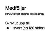 HP 304 svart original bläckpatron