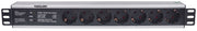 Intellinet 714006 grenuttag 7 AC-utgångar 1.5U Svart