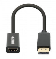 Manhattan 153713 videokabeladapter 0,15 m DisplayPort HDMI Svart