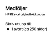 HP 912 svart original bläckpatron