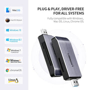 Ugreen 50541 kortläsare USB 3.2 Gen 1 (3.1 Gen 1) Stål