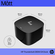 HP Thunderbolt-docka 280 W G4 med kombikabel