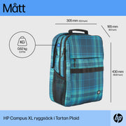 HP Campus XL ryggsäck i Tartan Plaid