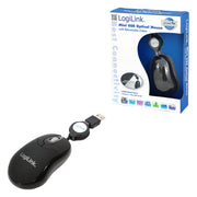 LogiLink ID0016 datormöss Kontor Ambidextrous USB Type-A Optisk 800 DPI