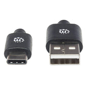 Manhattan 353298 USB-kablar USB 2.0 1 m USB C USB A 0,48 Gbit/s Svart
