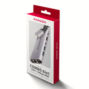 Axagon HMC-6G2L dockningsstationer för bärbara datorer Kabel USB 3.2 Gen 2 (3.1 Gen