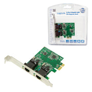 LogiLink PC0075 nätverkskort Intern Ethernet 1000 Mbit/s - 2x1G
