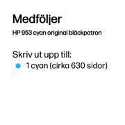 HP 953 cyan original bläckpatron