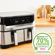 Tefal Dual Easy Fry & Grill EY905D Dubbel 8,3 l Fristående 2700 W Varmluftsfritös