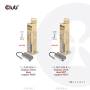CLUB3D CAC-1510-A videokabeladapter 0,25 m USB Type-C DVI-D Grå