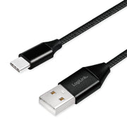 LogiLink CU0139 USB-kablar USB 2.0 0,3 m USB A USB C 0,48 Gbit/s Svart