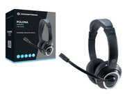 Conceptronic POLONA Headset Kabel Huvudband Samtal/musik USB Type-A Svart