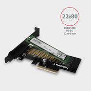 Axagon PCEM2-N nätverkskort/adapters Intern M.2