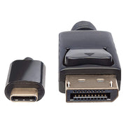 Manhattan 152464 videokabeladapter 2 m USB Type-C DisplayPort Svart