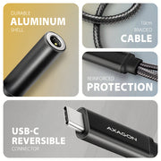 Axagon ADA-HCPD ljudkabel 0,1 m USB-C