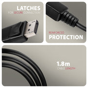 Axagon RVD-HI20C2 videokabeladapter 1,8 m DisplayPort HDMI Svart