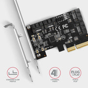 Axagon PCES-SA4X4 nätverkskort/adapters Intern SATA