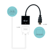 i-tec HDMI2VGAADA videokabeladapter 0,15 m HDMI VGA Svart