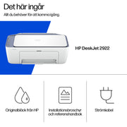 HP DeskJet 2922 Trådlöst All-in-One Färg Skrivare - Termisk bläckstråle - Duplex