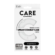 PanzerGlass CARE by Urban Combat Case Transparent w. White MagSafe iPhone 16
