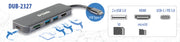 D-Link DUB-2327 dockningsstationer för bärbara datorer Kabel USB Type-C Grå