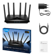 Cudy WR11000 trådlös router 2.5 Gigabit Ethernet Triband (2,4 GHz/5 GHz/6 GHz) Svart