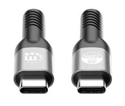 Manhattan 356374 USB-kablar USB4 Gen 3x2 1 m USB C 40 Gbit/s 240 W Svart