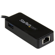 StarTech.com USB-C till Gigabit-nätverksadapter med extra USB-port - 1x1G