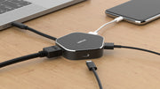 D-Link DUB-M420 dockningsstationer för bärbara datorer Kabel Thunderbolt 3 Aluminium