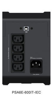 Vertiv PSA6E-600IT-IEC strömskydd (UPS) Linjeinteraktiv 0,6 kVA 315 W 4 AC-utgångar